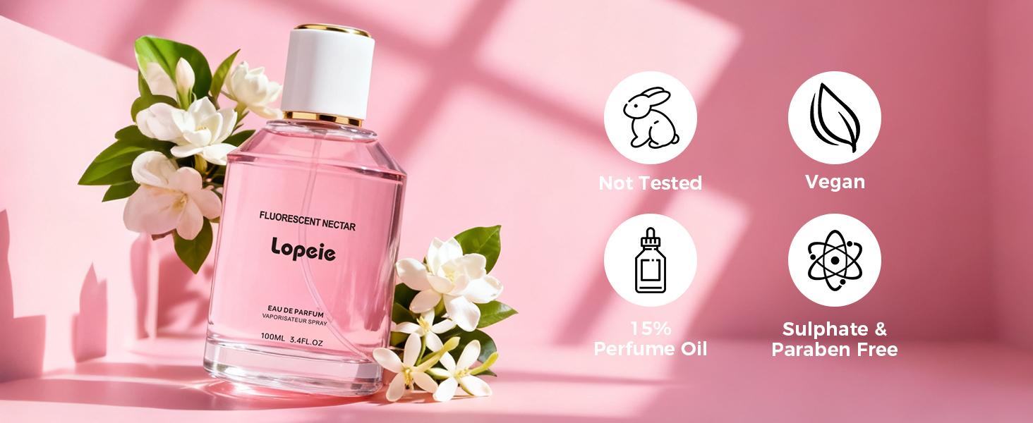 Lopeie Fluorescent Nectar - Women's Eau de Parfum Floral Scent with Jasmine, Gardenia, Tuberose and Honeysuckle, Long Lasting Fragrance, Elegant & Romantic 3.4 fl oz / 100 ml Lopeie Fluorescent Nectar - Women's Eau de Parfum Floral Scent with Jasmine, Gardenia, Tuberose and Honeysuckle, Long Lasting Fragrance, Elegant & Romantic 3.4 fl oz / 100 ml