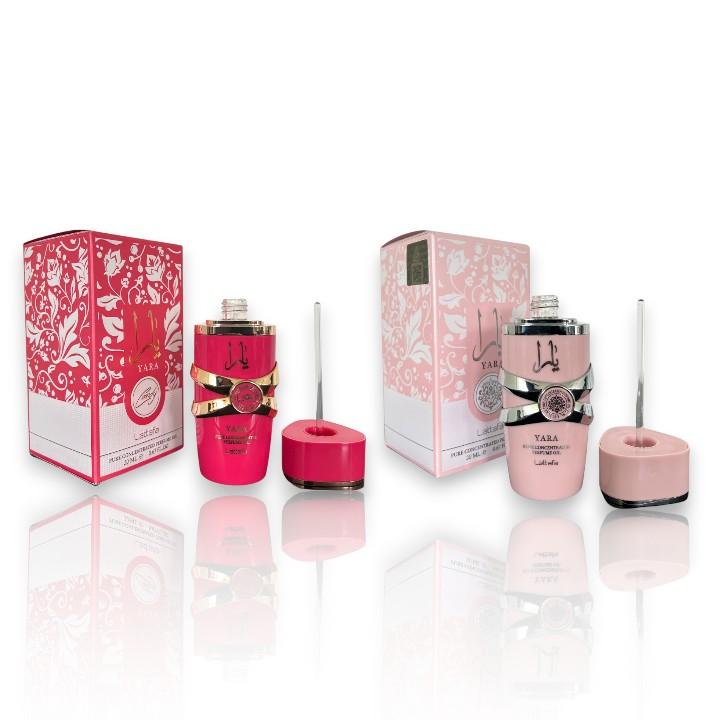 Lattafa Perfumes | Yara Concentrated Oil + Yara Candy Concentrated Oil | Eau De Parfum | 20 ML - 0.67 oz | Sweet - Powdery & Vanilla Notes
