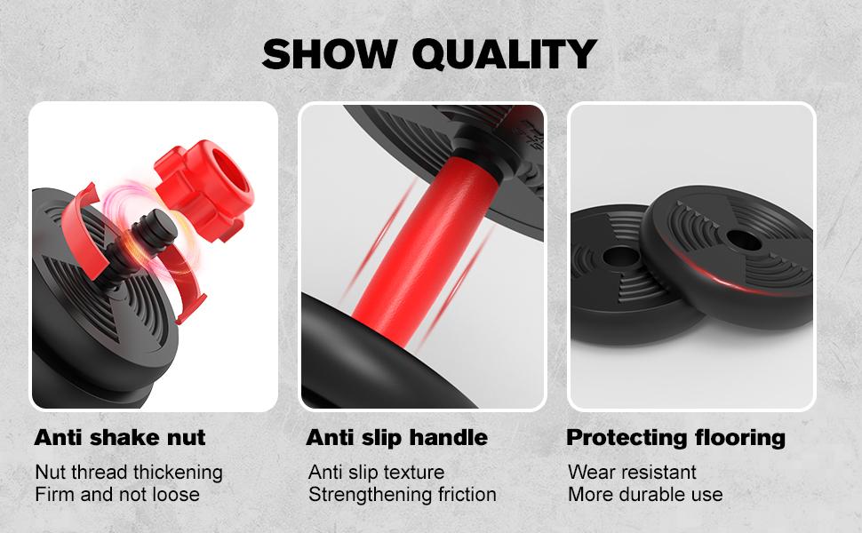 RELIFESPORTS 6-in-1 Adjustable Dumbbell Set | Squat Bar & Tire Flipper Included | Free Weights for Men & Women | Space-Saving Multifunctional Home Gym Equipment