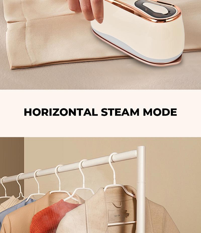 Pukomc Compact Mini Handheld Steam Iron – Ceramic Coated, 4 Steam Levels, 30s Heat-Up, 180° Rotation & Vertical/Horizontal Modes