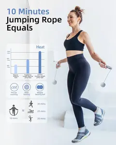 Skipping Ropes for Adults -Cordless Counter Jump Rope with Large Cordless Ball-Weighted Jump Rope for Women Home Fittness
