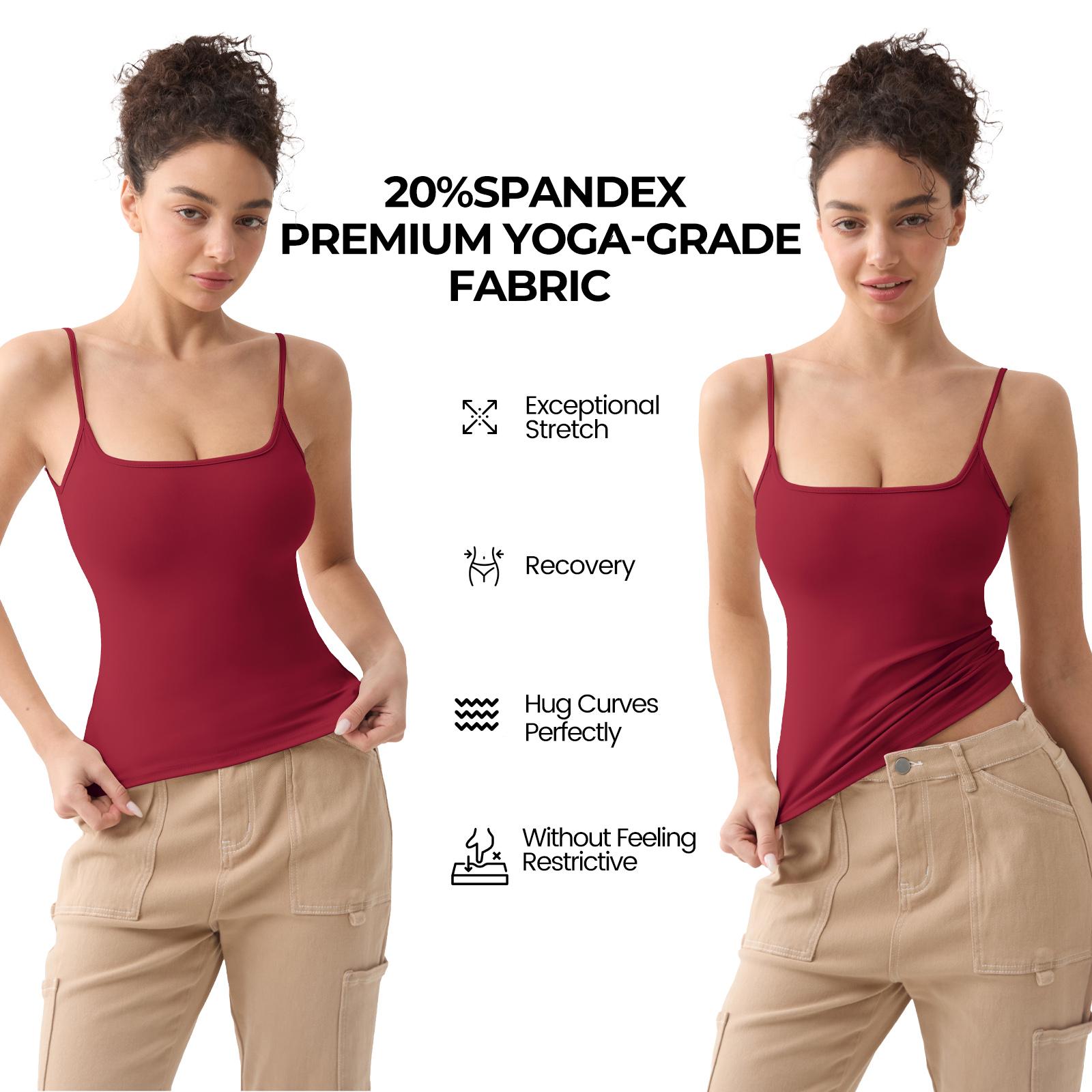 FAIABLE Tank Top for Women Square Neck Womens Tops Adjustable Spaghetti Straps Summer Y2K Going Out Sexy Basic Sleeveless Slim Fit Stretchy 3 Pack Camisole FAIABLE Tank Top for Women Square Neck Womens Tops Adjustable Spaghetti Straps Summer Y2K Going Out Sexy Basic Sleeveless Slim Fit Stretchy 3 Pack Camisole