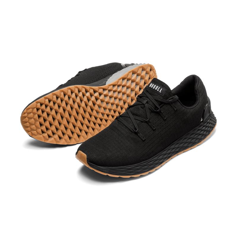 NOBULL Men's Allday Ripstop Shoe in Black Gum - Athletic Everyday Sneaker, Comfortable Walking Shoe, Versatile Trainer