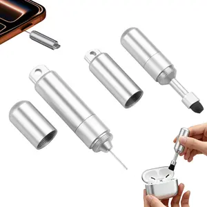 SIM Card Tray Removal Tool with Cleaning Brush, 2 in 1 EDC Portable Keychain Eject Pins Reset Needle Opener Cleaning Pen for iPhone Airpods Pro
