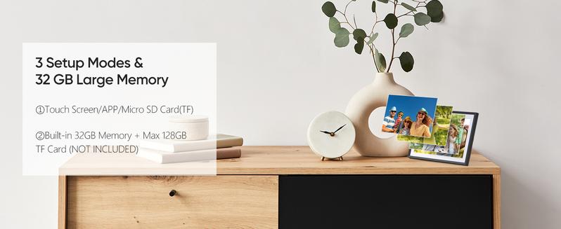 ARZOPA WiFi Digital Photo Frame 10.1 Inch IPS Touchscreen Electronic Photo Frame with 32GB Frameo Digital Picture Frames Share Photos Videos Music Calendar Alarm Auto Rotate Thanksgiving & Christmas Gift Perfect for Family & Friends Home Decor Gift Ideas