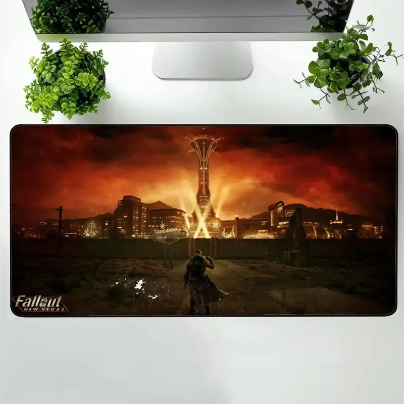 Fallout Vegas Desk Mat, Welcome to New Vegas Mouse Pad, Keyboard Mat, Fallout Gaming Playmat For Computer