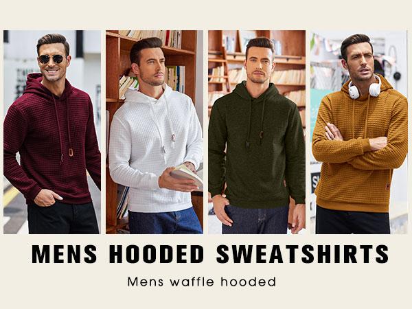 COOFANDY Fall Outfits Men's Pullover Plaid Casual hoodie  - Best Choice In Fall/Winter Classic Fabric hoodie Menswear Soft Fashion Long Simple Sport Sweaters Sweatshirt Tops Underwear