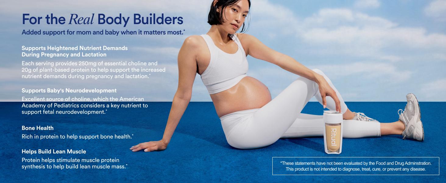 Ritual Prenatal Vegan Plant Based Protein Powder: Choline to Support Pregnancy, Postpartum, & Lactation, 20g Organic Pea Protein from Regenerative Farms in USA, Sugar Free†, Vanilla, 1 Lbs Ritual Prenatal Vegan Plant Based Protein Powder: Choline to Support Pregnancy, Postpartum, & Lactation, 20g Organic Pea Protein from Regenerative Farms in USA, Sugar Free†, Vanilla, 1 Lbs