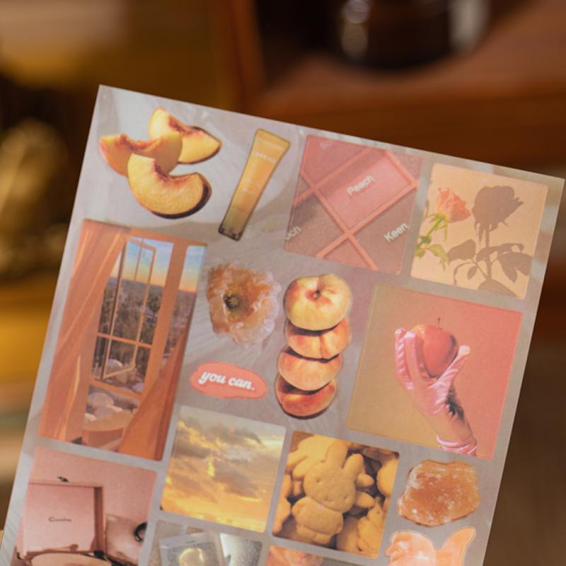 2 Style 30 Sheets Eclectic Y2K Aesthetic Foil Sticker Book - 9 Glossy 9 Matte & 12 Textured Vaporwave Cut-Out Stickers for Journals Scrapbooking Collage & DIY Crafts Tiktokshopstockup