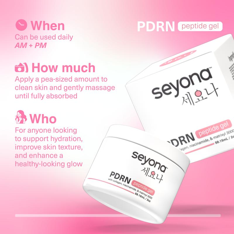 Seyona PDRN Jelly Peptide Serum | Matrixyl 3000, Collagen, Niacinamide | Pink Glow Skincare