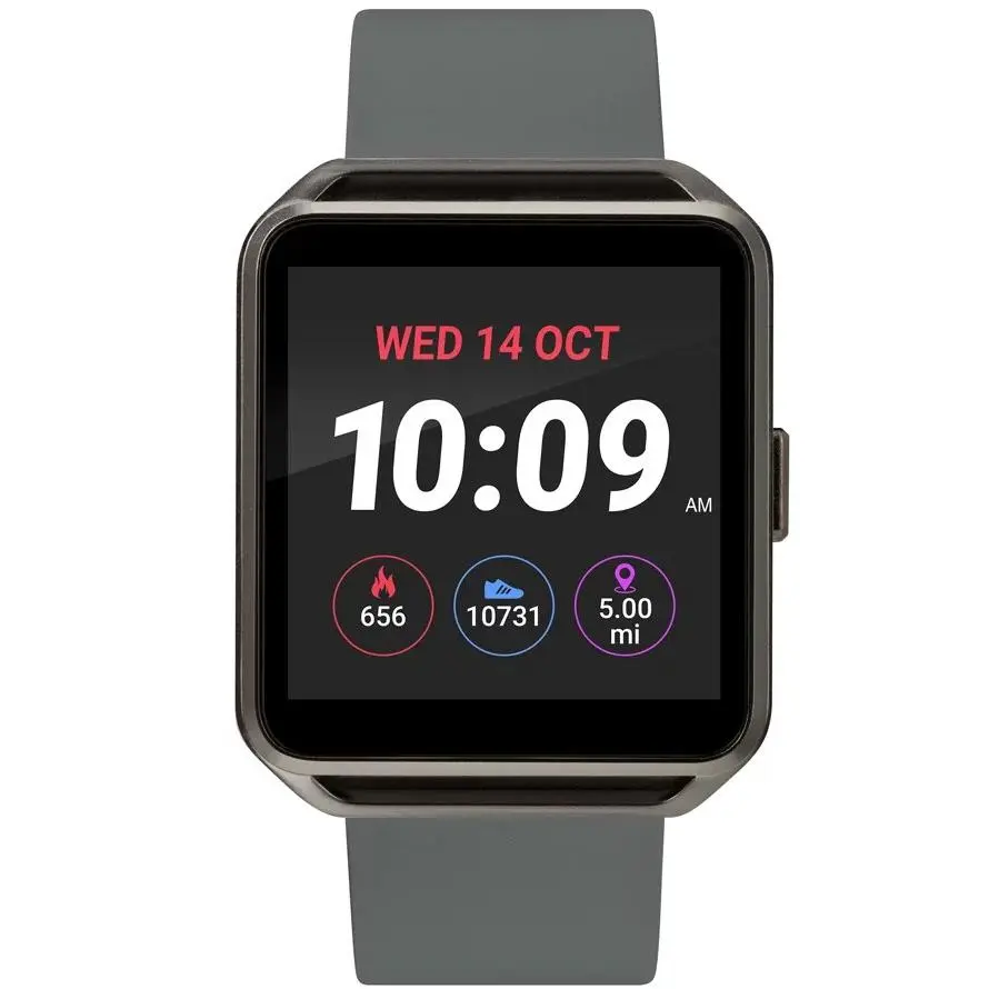 iConnect by Timex Gunmetal Smartwatch Gray Silicone