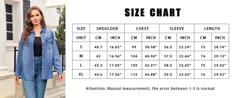 Imily Bela Womens Spring Summer Button Down Denim Shirt Long Sleeve Roll Up Casual Oversized Jean Shirt Jacket Distressed Tunic Tops