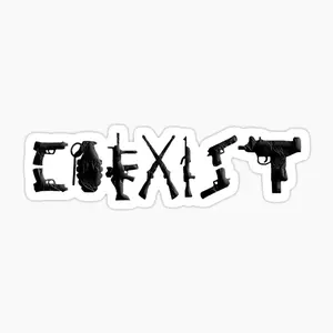 Coexist - Guns Sticker E8C
