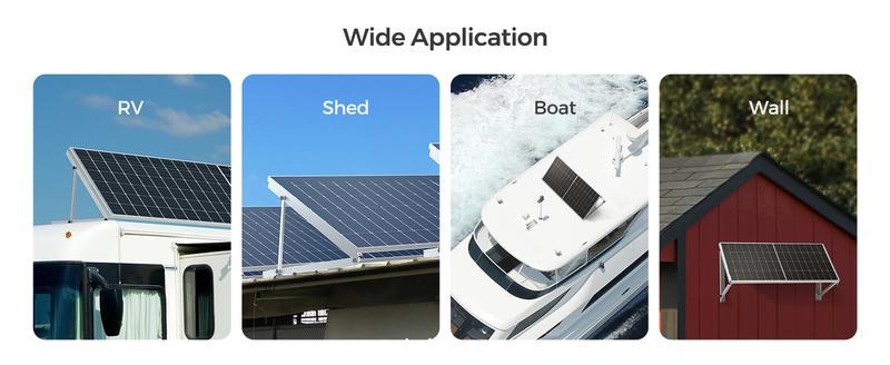 Renogy 28in Adjustable Solar Panel Mount Brackets, with Foldable Tilt Legs on Any Flat Surface for RV, Roof, Boat, Any Off-Grid Systems