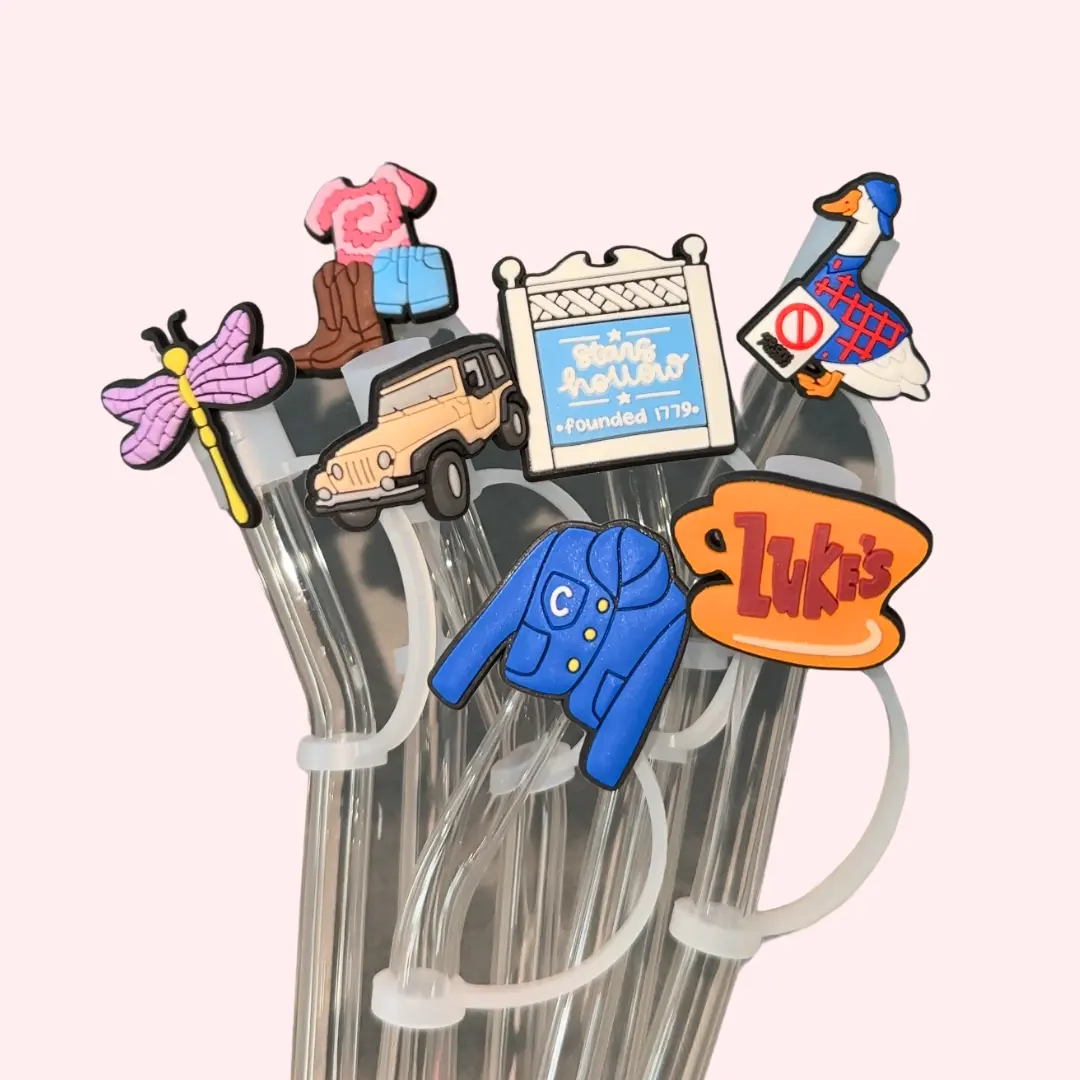 Straw Topper Gilmore Girls Inspired for 8mm Straws and 16oz Tumblers - Reusable, Easy Attachment, Design inspired by the Luke's Diner Sign Drinkware