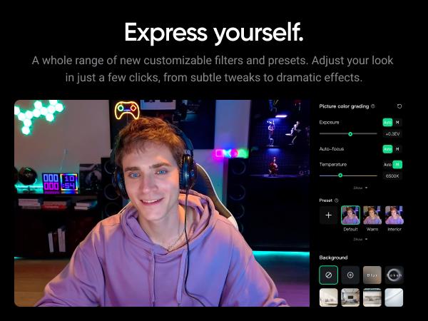 Insta360 Link 2 - PTZ 4K Webcam for PC/Mac, 1/2" Sensor, AI Tracking, HDR, AI Noise-Canceling Mic, Gesture Control for Streaming, Video Calls, Gaming, Works with Zoom, Teams, Twitch & More