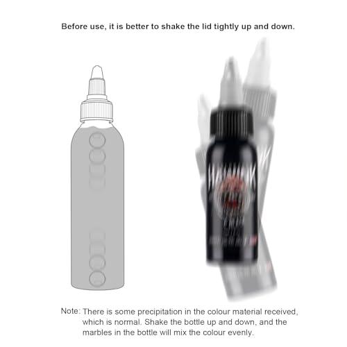HAWINK Black Tattoo Ink 1 oz (30ml) Vegan-Friendly USA Standard Pigment Tattoo Supplies Concentrated Black TI203-30-002