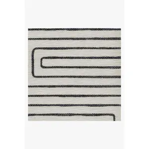 Sample Swatch - Jonathan Adler Labyrinth Black & Ivory Flatwoven Rug