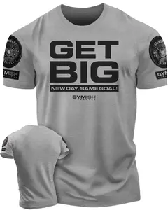 063. Get Big Funny Workout Gym T-Shirt for Men Athletic Fashion Activewear