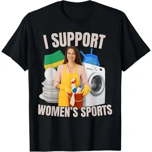 100% CottonI Support Women's Sports Unwearable Aduld Humor Bootleg T-Shirt