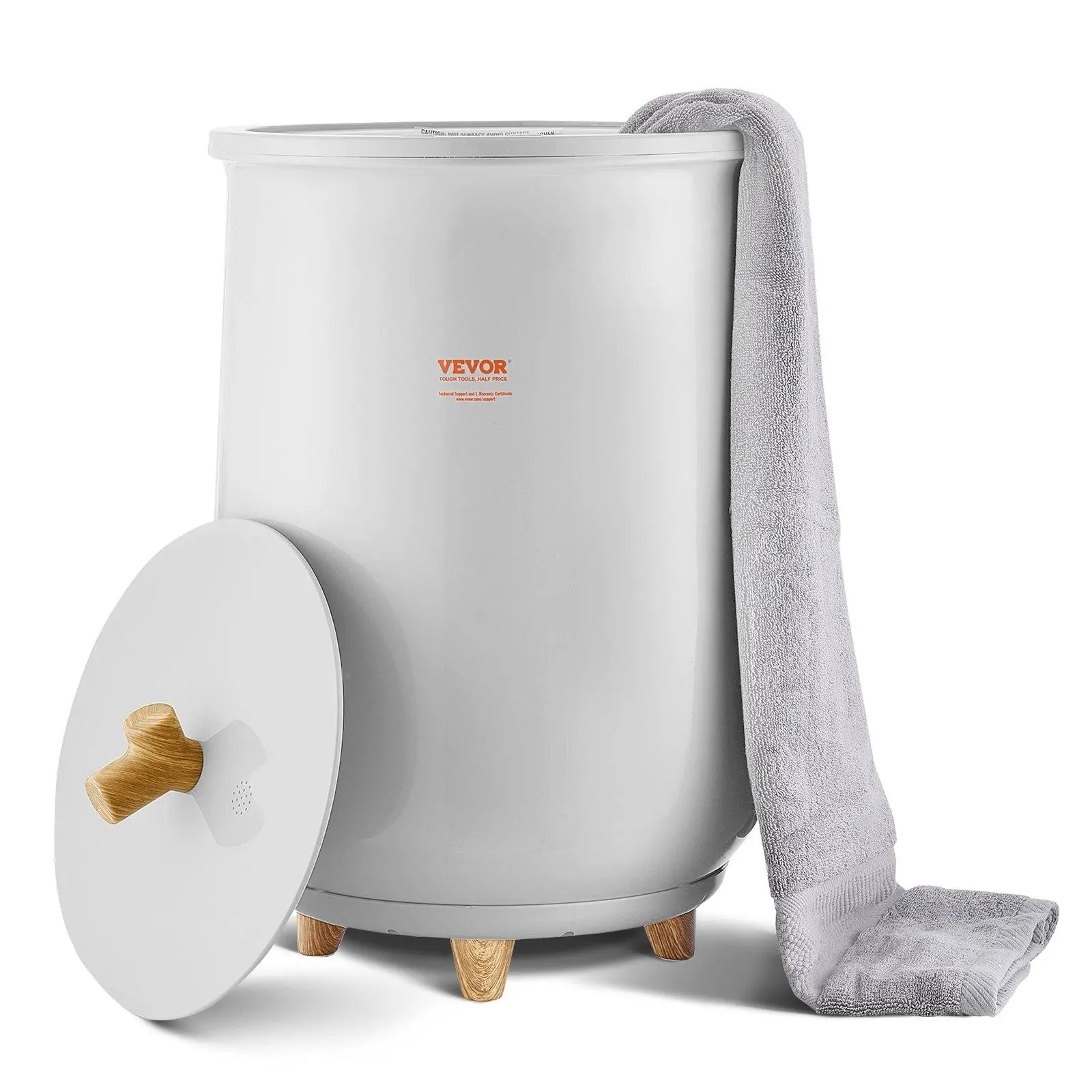 【SummerFinds】VEVOR Towel Warmer Bucket,  , 20L Large Towel Warmer for Bathroom, Auto Shut Off Towel Heater Fits up to Two 40"x70" Oversized Towels, Bathrobes, Blankets, 4-Level Timer Towel Warmer Ideal for Spa, Gray