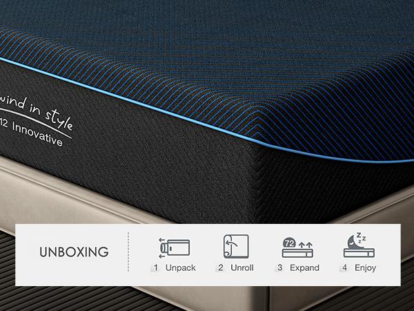 Mattress Multi-Layer Memory Foam Mattress - Medium Firmness with Bamboo Charcoal & Green Tea Infusion