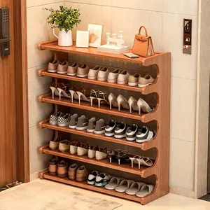 Multi-Tiered Bamboo Shoe Storage Rack, Designed to Save Space, Perfect for Dorms And Entryways. This Freestanding Organizer Features a Wood Grain End, Is Easy to Assemble, Comes in Brown, And Makes a Great Christmas Gift
