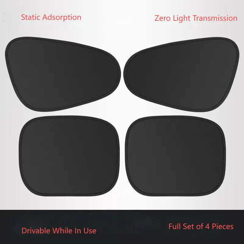 4 PCS Car Side Window Sunshades - Reflective Sun Protection, Sun-Proof UV-Shielding Covers, Universal Fit Full Set for Vehicle Interior & Privacy Protection, Reflective Sun Protection Side Window