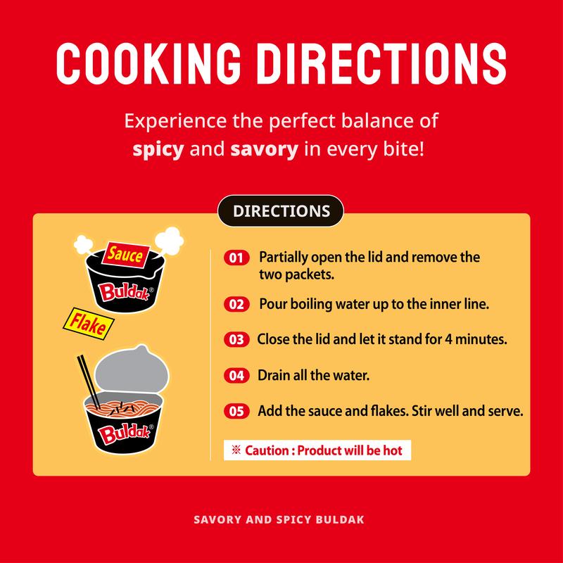 Samyang Buldak Hotter Than My Ex | Original Hot Chicken Spicy Flavor | Korean Instant Ramen Noodle | Big Bowl | Easy Prep | Convenient | 6-Pack | 3.7oz |