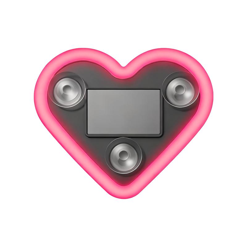 DABATR Solar Powered LED Heart Shape C-Pillar Neon Light Eco-Friendly Wireless Car Interior Decor