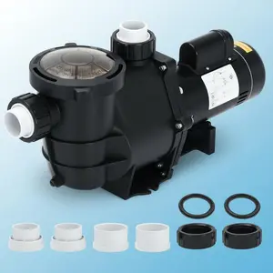 Garvee Upgraded 2 HP/2.5 HP Dual Power Pool Pump, 100 GPM Self Priming Inground Above Ground Swimming Pool Pump, Single Speed Heavy Duty Electric Water Pump with Strainer Basket for Spa Hot Tub Pond