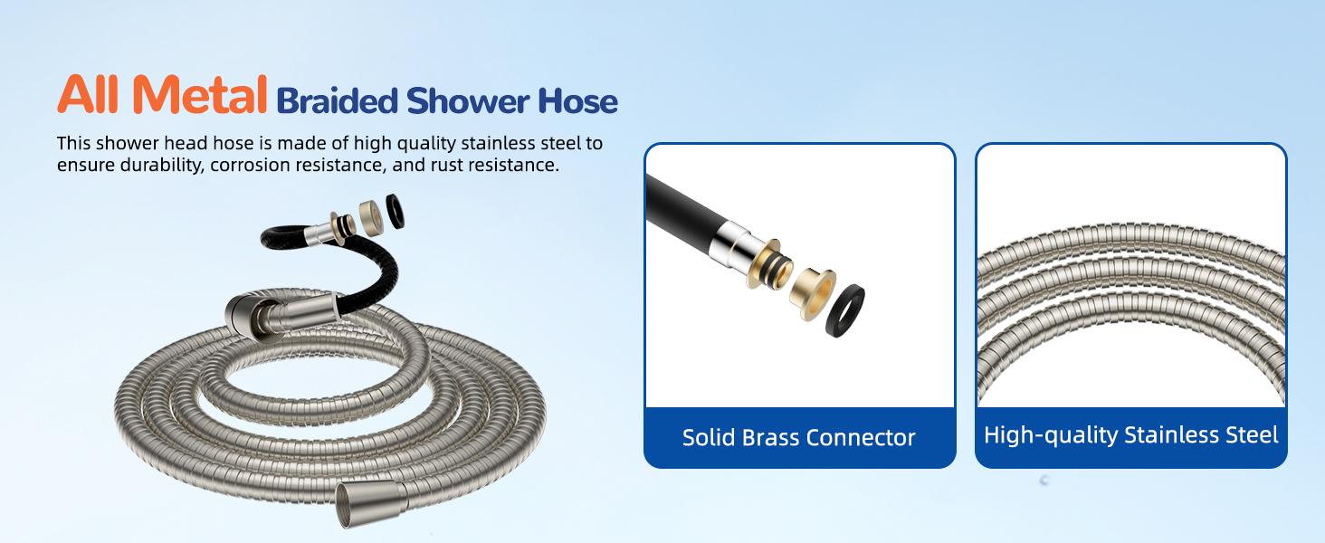 Hibbent Upgraded Filtered Handheld Shower Head, High Pressure 3 Sprays Handheld Showerhead with 20 Stage Filter, Remove Chlorine, with Shower Head Holder , 59'' Hose