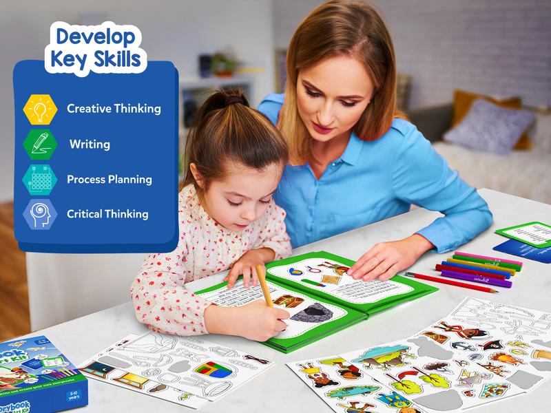 Skillmatics Storybook Art Kit - DIY Craft & Writing Kit with 300+ Stickers, Scrapbooking & Journal Activity, Gifts for Kids Ages 5 to 10 Skillmatics Storybook Art Kit - DIY Craft & Writing Kit with 300+ Stickers, Scrapbooking & Journal Activity, Gifts for Kids Ages 5 to 10