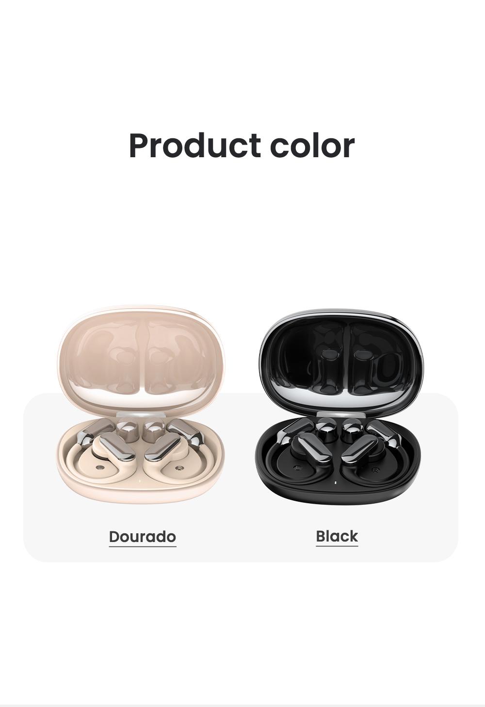 HTC NE50 open-ear headphones, removable battery, four batteries for long-lasting battery life, high-quality wireless earphones, Bluetooth 6.0 waterproof earphones