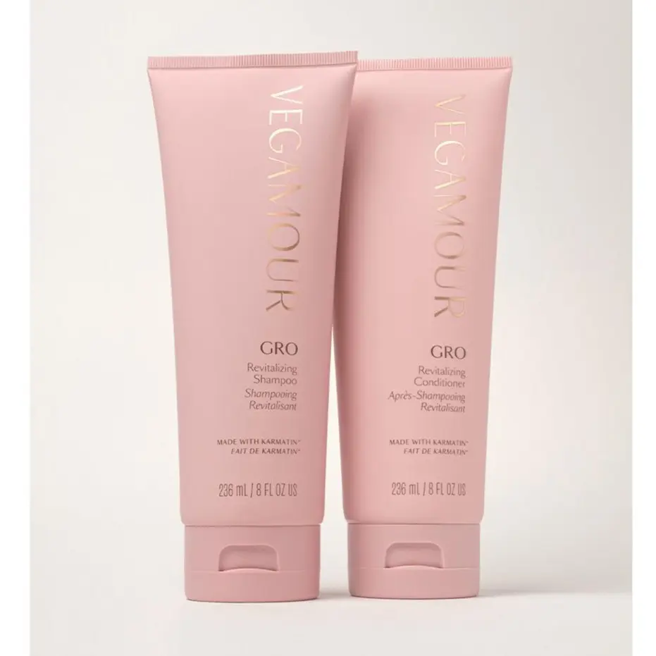Vegamour GRO Hair Thickening Shampoo & Conditioner Set – Revitalizing Duo for Hydrated, Stronger, Fuller Hair | All Hair Types & Color Safe