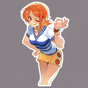 Nami Aesthetic Art Sticker for Laptop & Phone