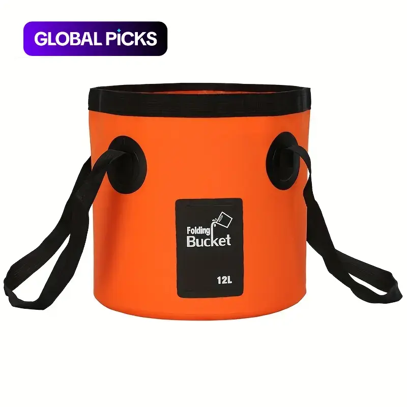 Portable Folding Water Bucket, Collapsible Water Container, 12 L / 20 L Water Storage Bag with Straps, Multifunctional Water Storage Bladder for Outdoor Camping and Hiking #GLOBAL PICKS