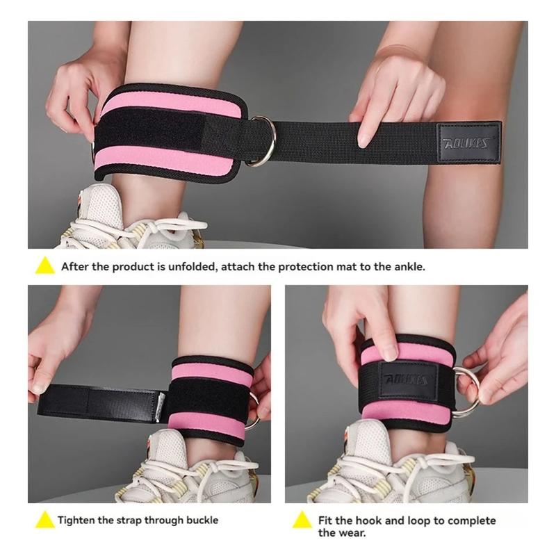 Adjustable Ankle Straps for Cable Machines – D-Ring Ankle Cuffs for Glute & Leg Training