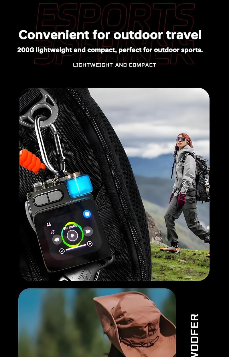 DK08 Smart Touchscreen Bluetooth Speaker: Ultra-Mini Portable Wireless Sound System with FM Radio, Subwoofer, Rechargeable Battery for Home, Office, Outdoor & Smartphone The Perfect Gift for Christmas, Birthday