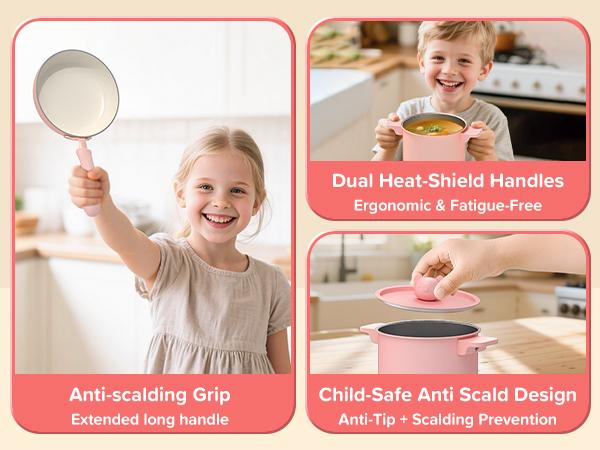 Kids Cooking Sets Real Pink Play Mini Kitchen, Safe Real Food Making Knife Set for Children 8-12 Girls Toddler Montessori Toys-Valentine’s Day Gift Idea Kitchenset