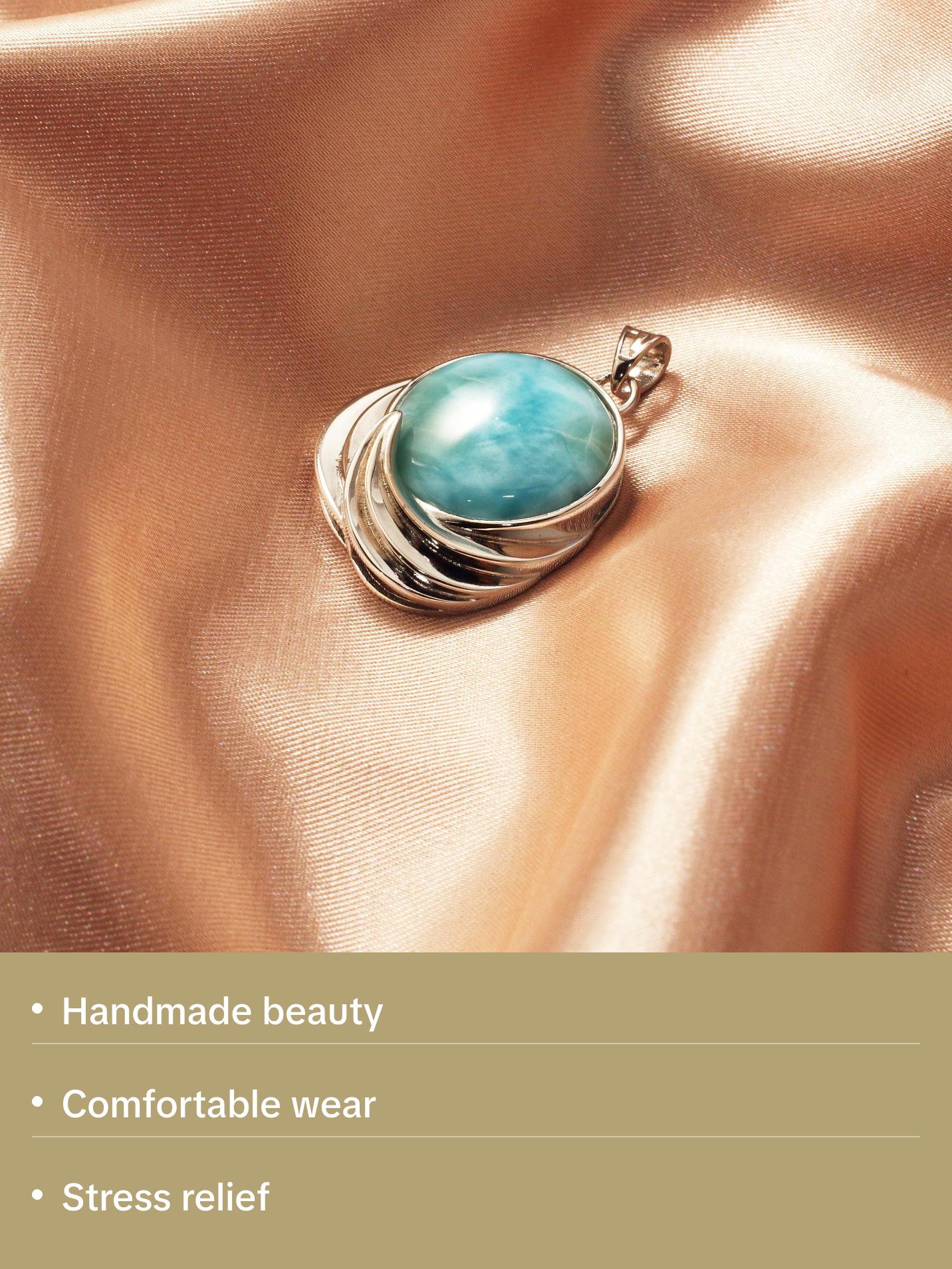 Larimar Gemstones Necklace Pendant