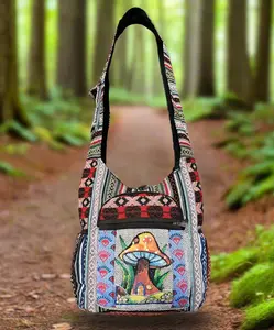 Cotton Patch Zip Side Pocket King Mushroom Bag Cotton Patch Zip Side Pocket King Mushroom Bag