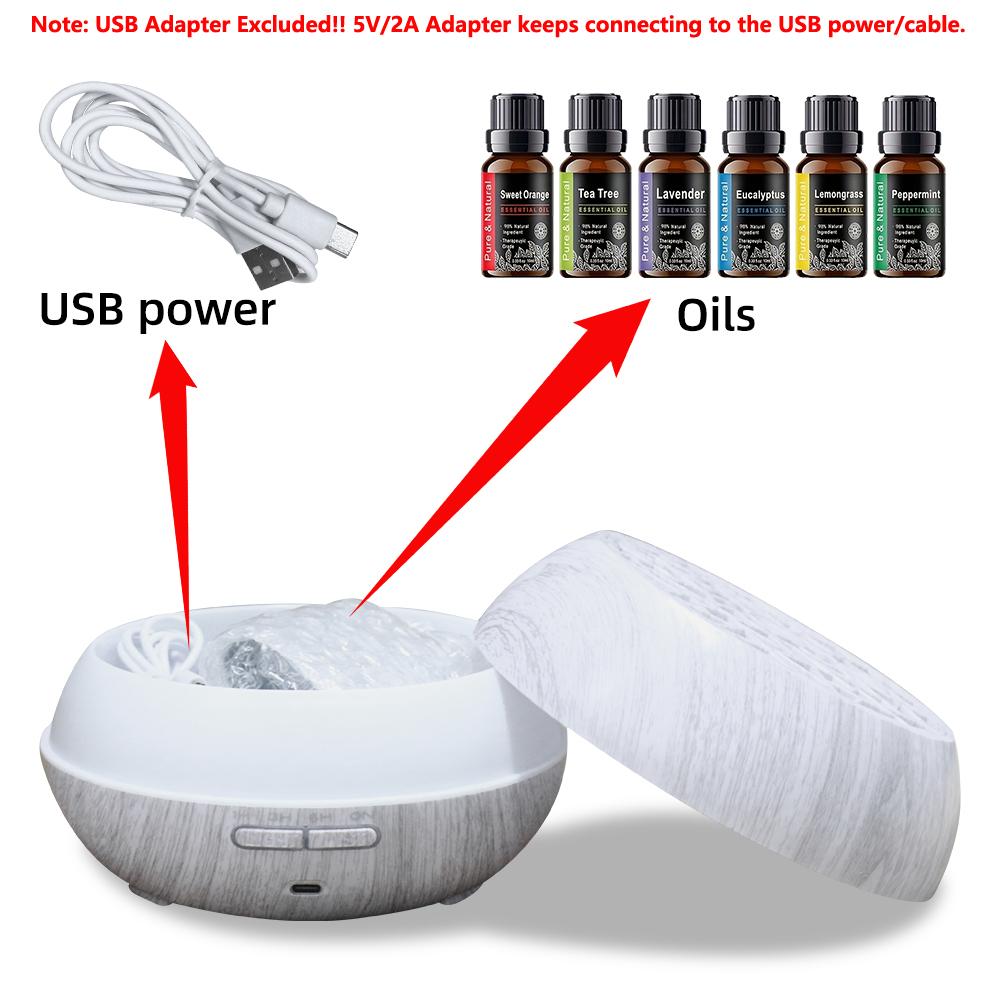 550ml Aroma Diffuser Humidifier & Air Purifier with 6 Essential Oils, Remote Control, Waterless Fragrance Oil Diffuser, Home Humidifier for Anxiety Relief, Flower Humidifier, Therapeutic Essential Oil Aroma Diffuser d is ff user