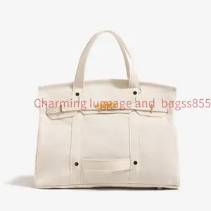 Size42 Large capacity Canvas light weight Handbag Shoulderbag Crossbody Purse Boatkin For new fashion outfit tour trip working bag