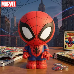 Marvel Spiderman Piggy Bank 1 PC Official Licensed PVC Classic Design Ideal for Saving Money and Gift for Marvel Fans