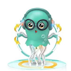 Electric Walking Squid Toy  Cartoon Octopus Squid Electronic Pet Toy soft light music Light & Sound Effects