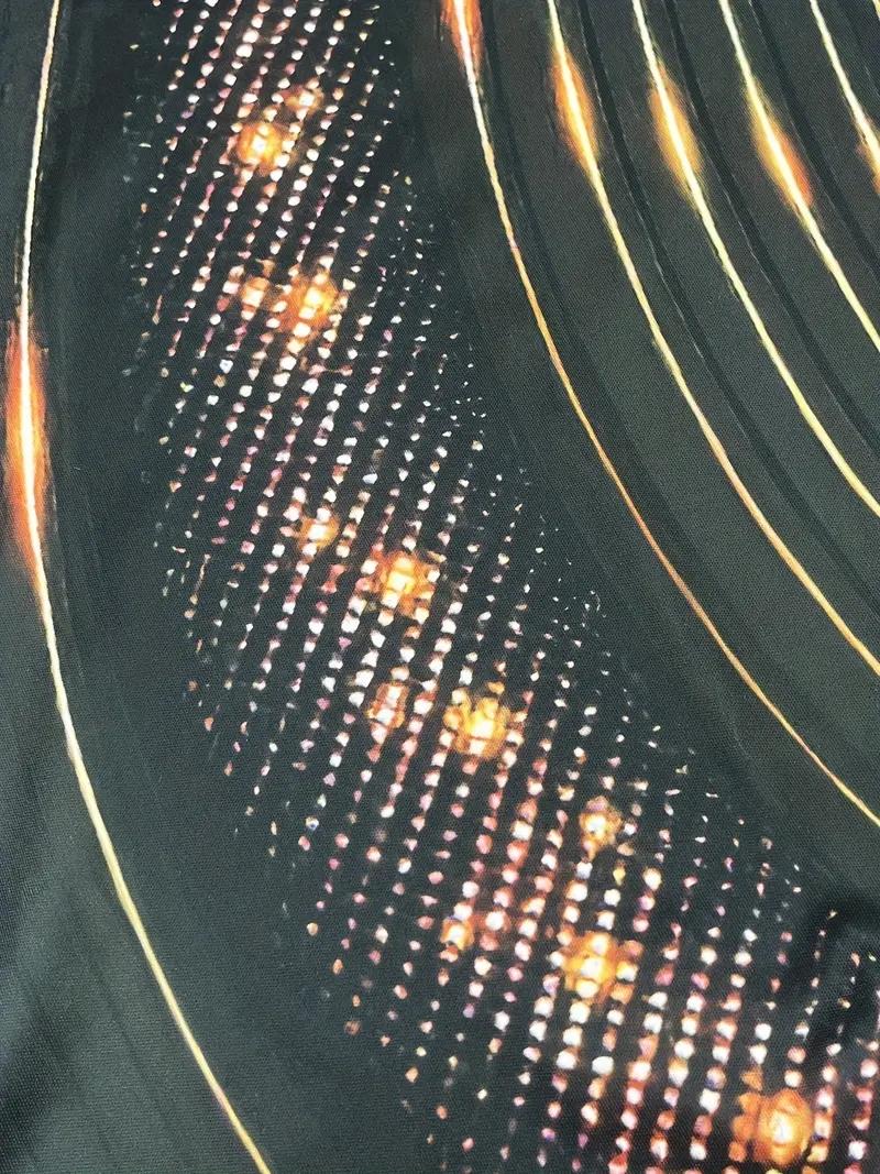 Men's black gold contrasting half zipper polo shirt | Light luxury style slim fit long sleeved cross print trendy brand top Chic Elegant Casual Menswear[100% Polyester]