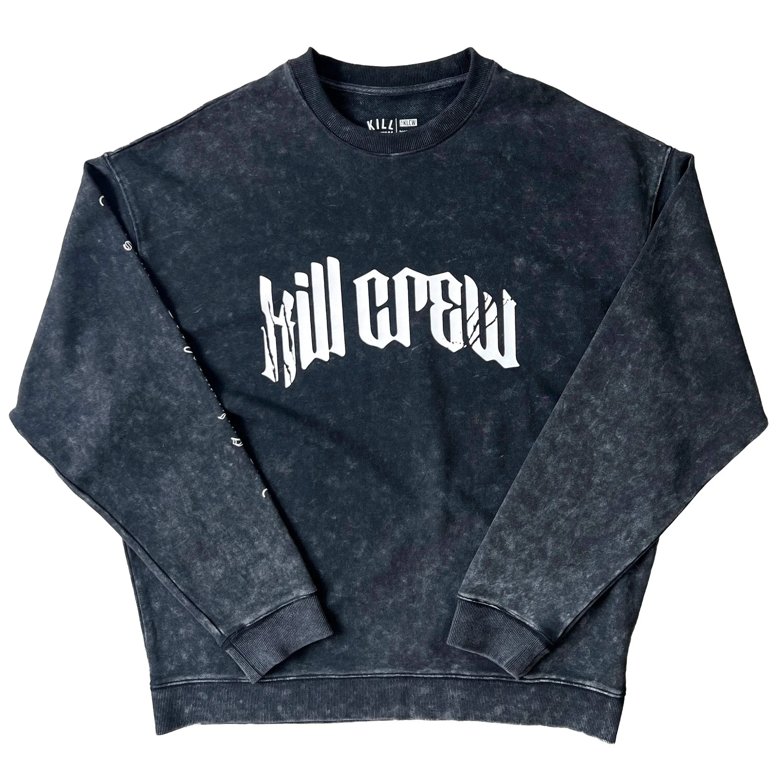 Kill Crew Men's Lux Wolf Vintage Oversized Heavyweight Soft Cotton Pullover Sweatshirt - Street Wear, All Seasons, Unique Washed Finish, Ribbed Neck & Cuffs, Long Sleeve Graphic Casual Top