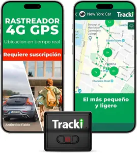 Tracki GPS Tracker for Vehicles – Real-Time 4G LTE Assets & Car Tracking Device with App, Magnetic Mount, Compact Design, Worldwide Coverage – iOS & Android (Subscription Required)