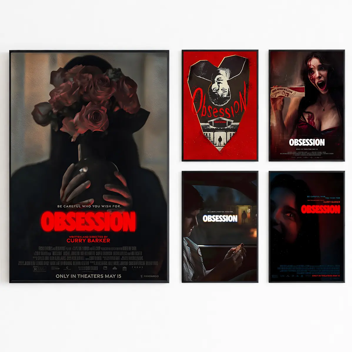 Horror Obsession (2026)  Movir Canvas Poster, Horror Helloween Decor For Home Bedroom Living Room Dorm Office Decor, Vintage Horror Gift